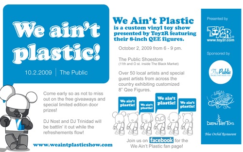 We Ain't Plastic Qee Exhibit Flyer